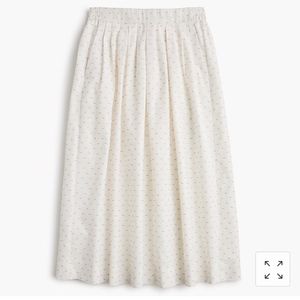 J.Crew Clipped Dot Midi Skirt